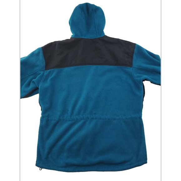 North Face Vintage Fleece Jacket Full Zip Hooded Side Zip Made USA Men's XL - Picture 4 of 15